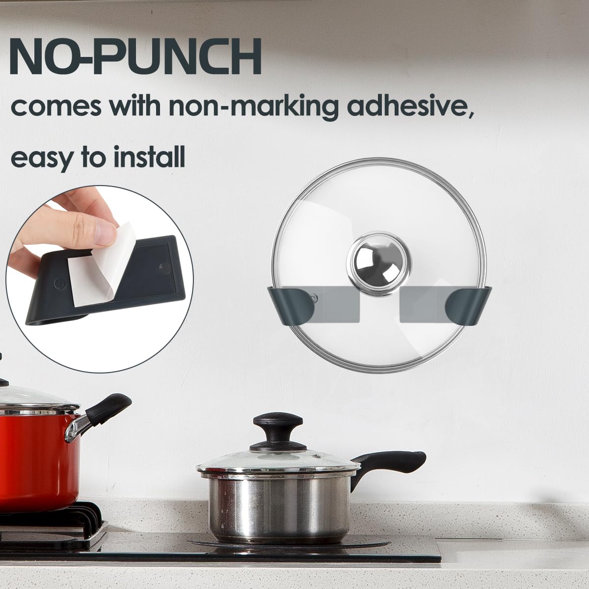 TIMESETL Porte-couvercles Casserole 16Pcs Porte Couvercle De