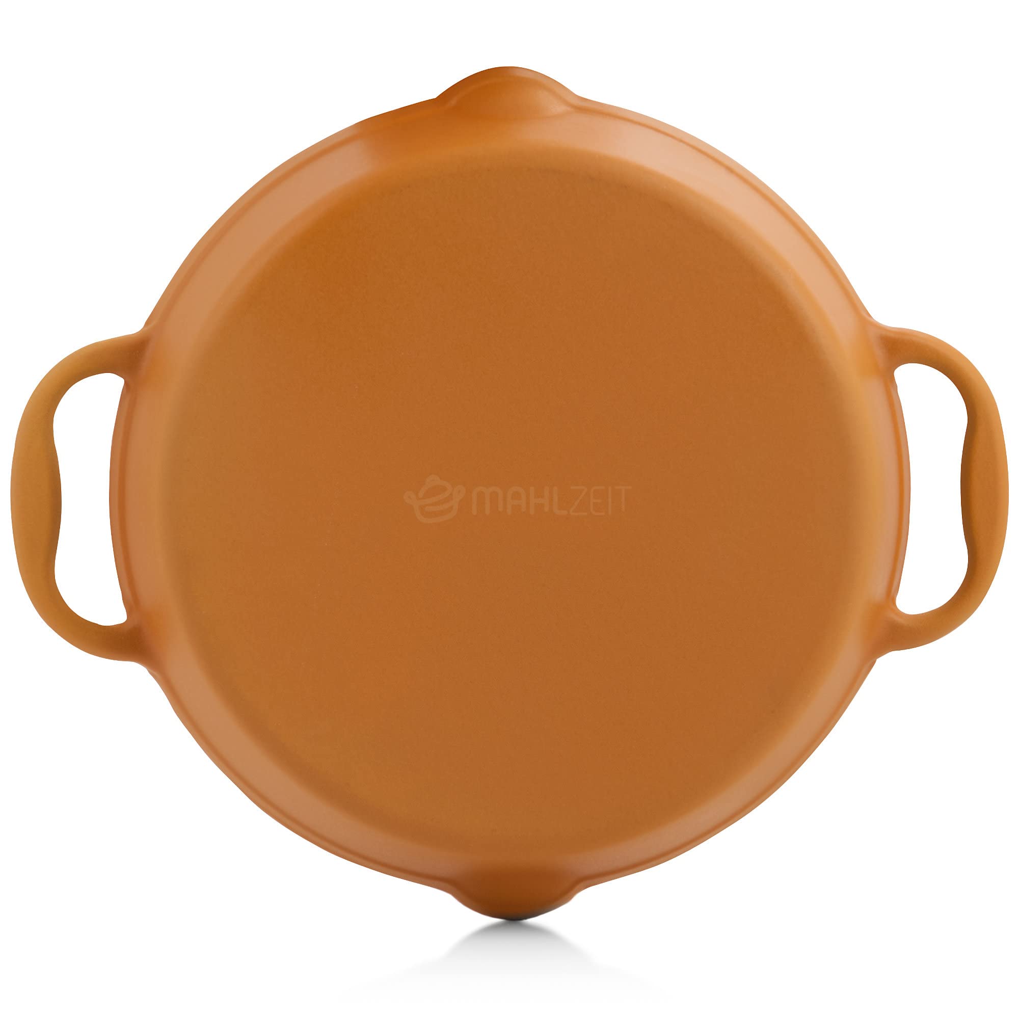 Mahlzeit Padella in Ghisa Smaltata, Ø 29 cm, Padella in Ghisa con Due Manici e Due Beccucci, Adatta per Induzione