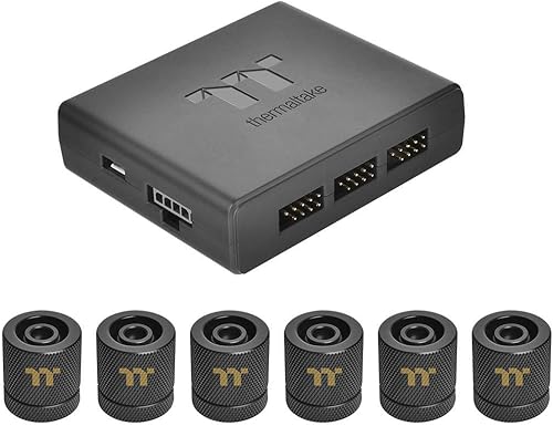 Thermaltake Pacific RGB Plus TT Premium Edition 6-Pack G 1/4" PETG Tubo 0.630 in OD 0.472 in ID Kit de montaje CL-W185-CU00BL-A