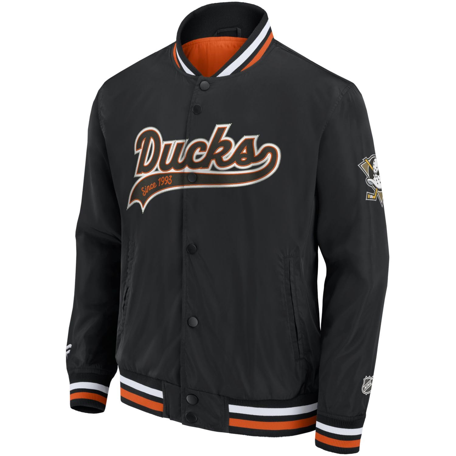 Fanatics Anaheim Ducks NHL SATEEN College Jacket