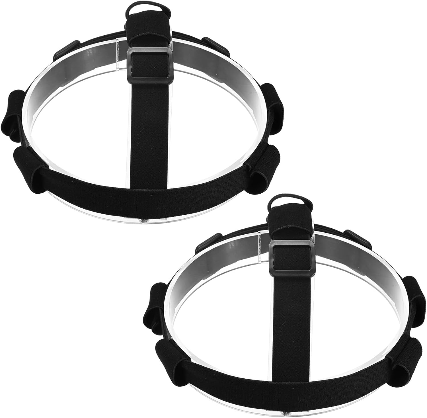 M METERXITY 2-Pack Head Lamp Replacement Strap, Elastic Headlight Strip LED Riding Fixed Multi Light Headlamp Band Lamp Replacement for Flashlight Outdoor Tools [Black, 20.9"/ 53 Cm]