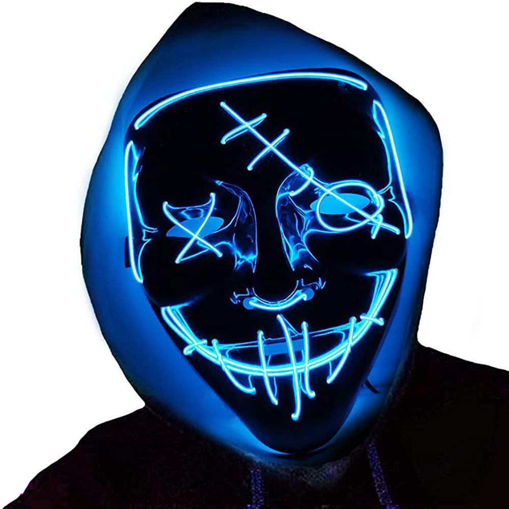 Halloween Mask Light Up Mask Scary Skull Mask for Halloween Festival Cosplay Masquerade Carnival Party
