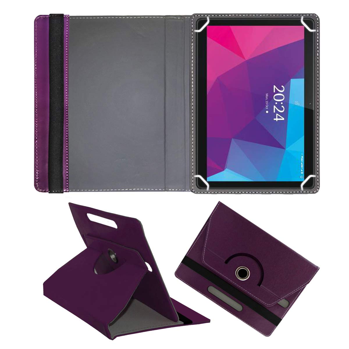 Fastway Rotating Leather Flip Stand Case Cover for Lava Magnum XL 10.1 inch with Wi-Fi+4G Tablet Cover Stand Black (Purple) (B0913GH83N) Amazon Price History, Amazon Price Tracker