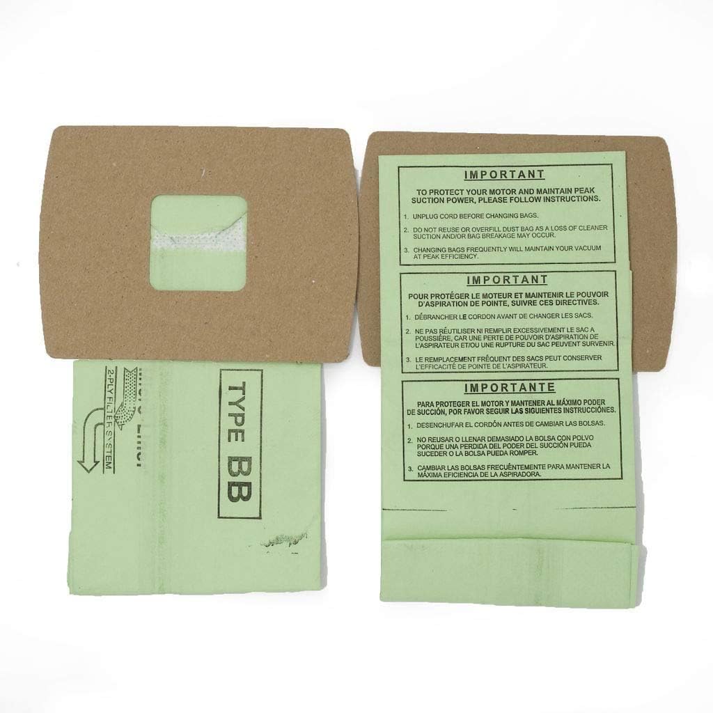 DVC Paper Replacement Vacuum Bags For Oreck Style BB Fits Buster B, Buster B Housekeeper, Oreck XLPro Commercial Compact Canister Models | Includes 12 Vacuum Bags + 1 Filter