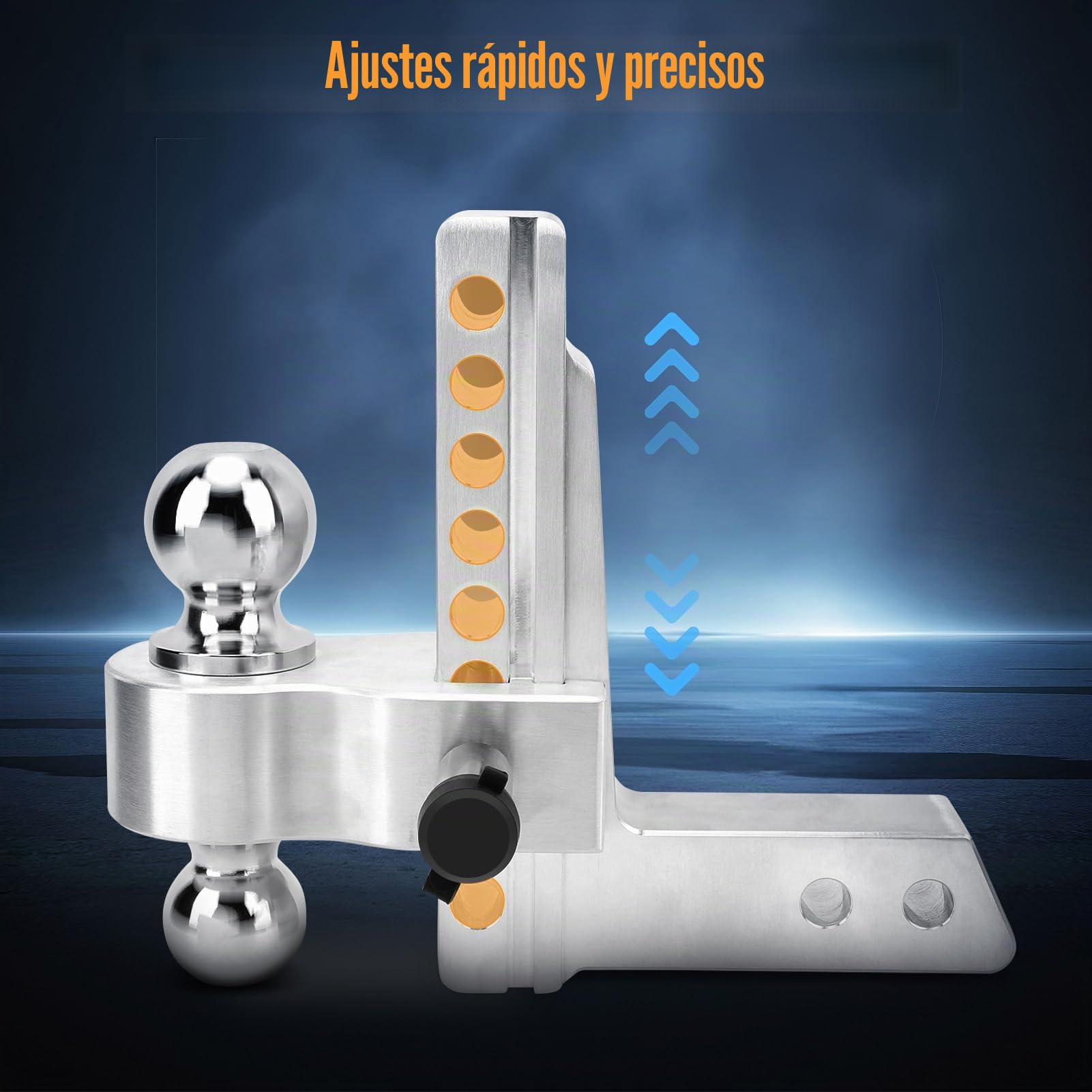 Bola de Remolque con Enganche de Bola, Enganche de Bicicleta de Metal para Remolques de Bicicletas, para Enganche de Remolque Doble de 2‑5/16 Pulgadas y Receptor de 2 Pulgadas,