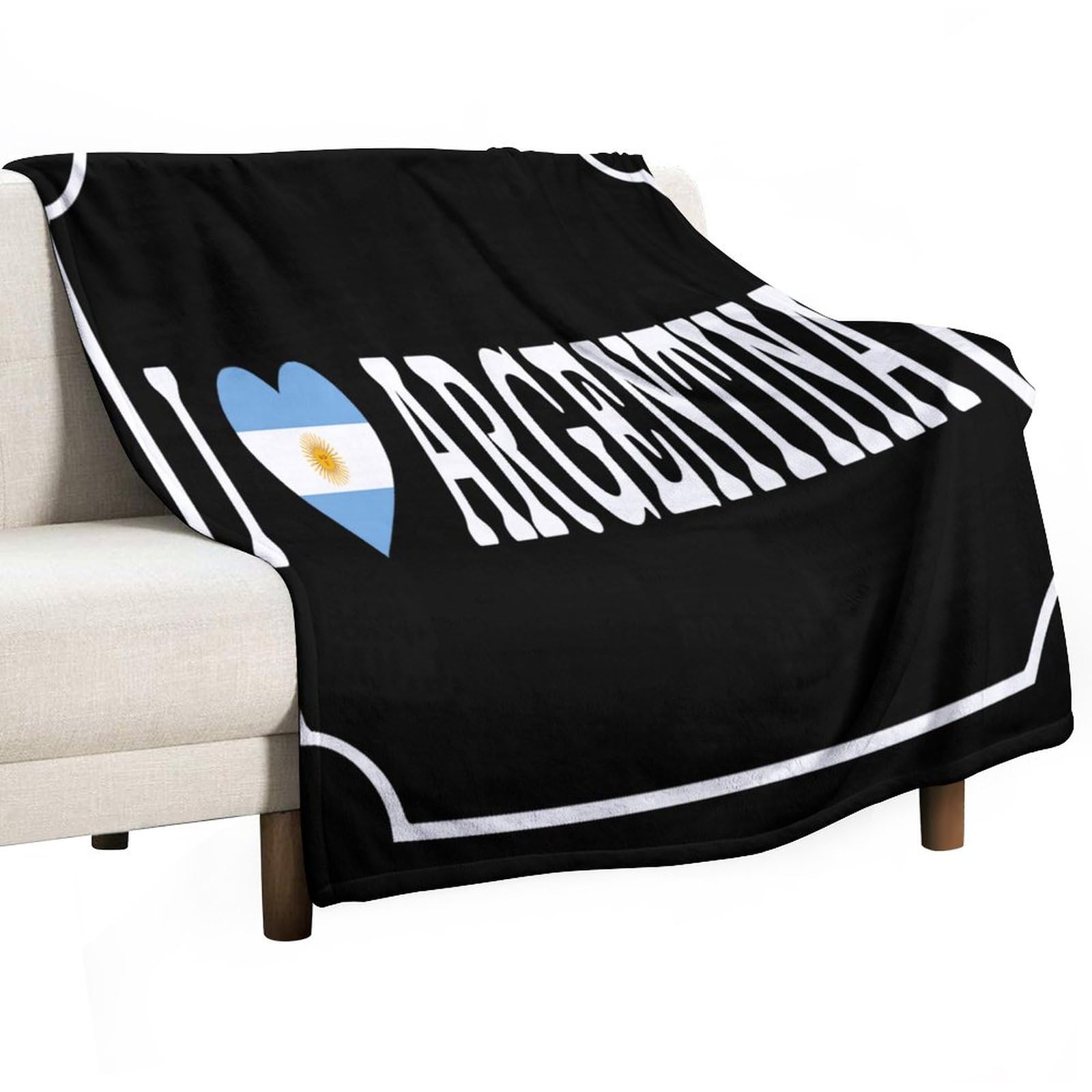 Couverture polaire argentine en flanelle de 178x203 cm pour canapé
