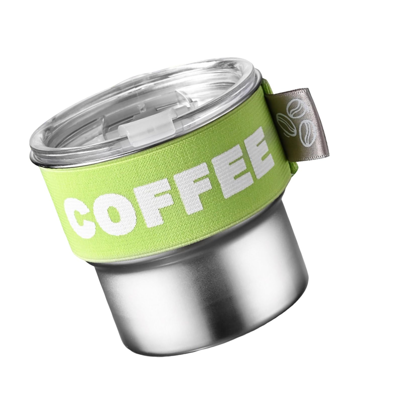 Buxuaaaa Green Insulated Coffee Mugs With Spill Proof Lid Practical 400Ml Thermal Coffee Cup With Sliding Lid Stainless Steel Mugs Sturdy Insulated