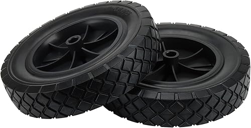 Miniatura 3 de MOUYAT 2 Pack 8 x 1.75 Inch Solid Hand Truck Wheel, 12 Inch Axle Heavy Duty Universal Lawn Mower Wheels, Replacement Tires For Hand Truck, Grill,