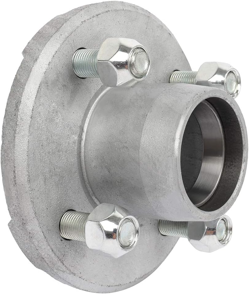 ECCPP Boat Trailer Hub Kit 4 Bolt 1 L44643 Silver Tapered Spindle Galvanized 2,000 Lbs Axle Kit