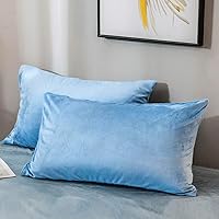 Vista 115 de NTBAY 1 paquete de funda de almohada corporal de terciopelo con cremallera, súper suave y acogedora, de franela mullida de lujo de 20 x 54 pulgadas