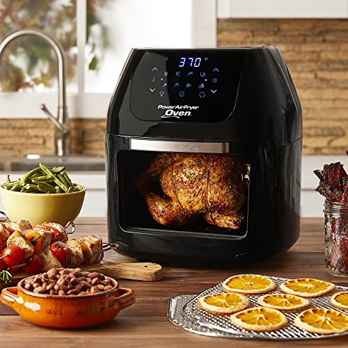 PowerXL Air Fryer Pro, Crisp, Cook, Rotisserie, Dehydrate; 7-in-1 Cooking Features; Deluxe Air Frying Accessories; 3 Recipe Books (8 QT Black) - Thumbnail 4