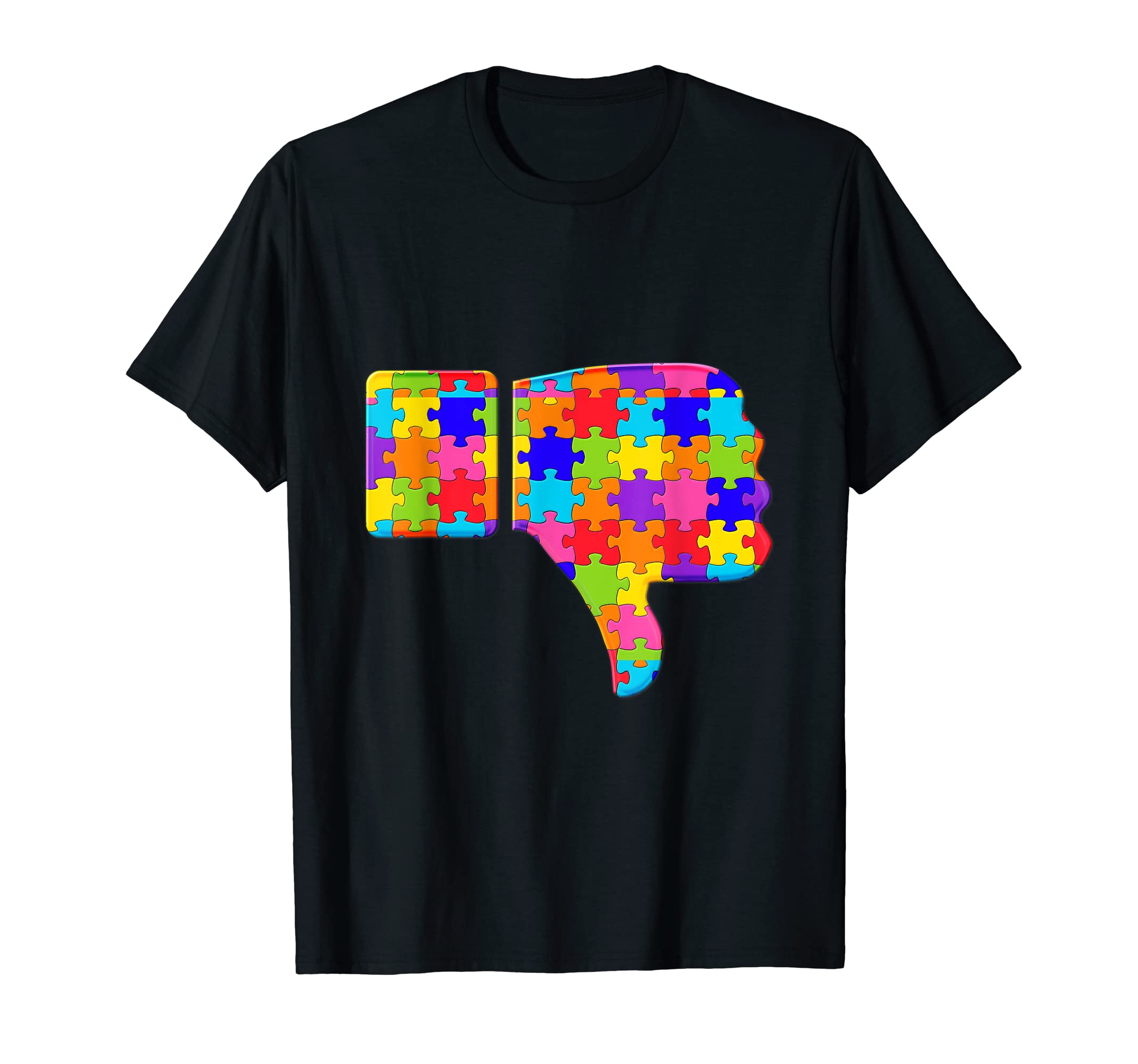 Dislike Disapprove Jigsaw Autism Puzzle T-Shirt