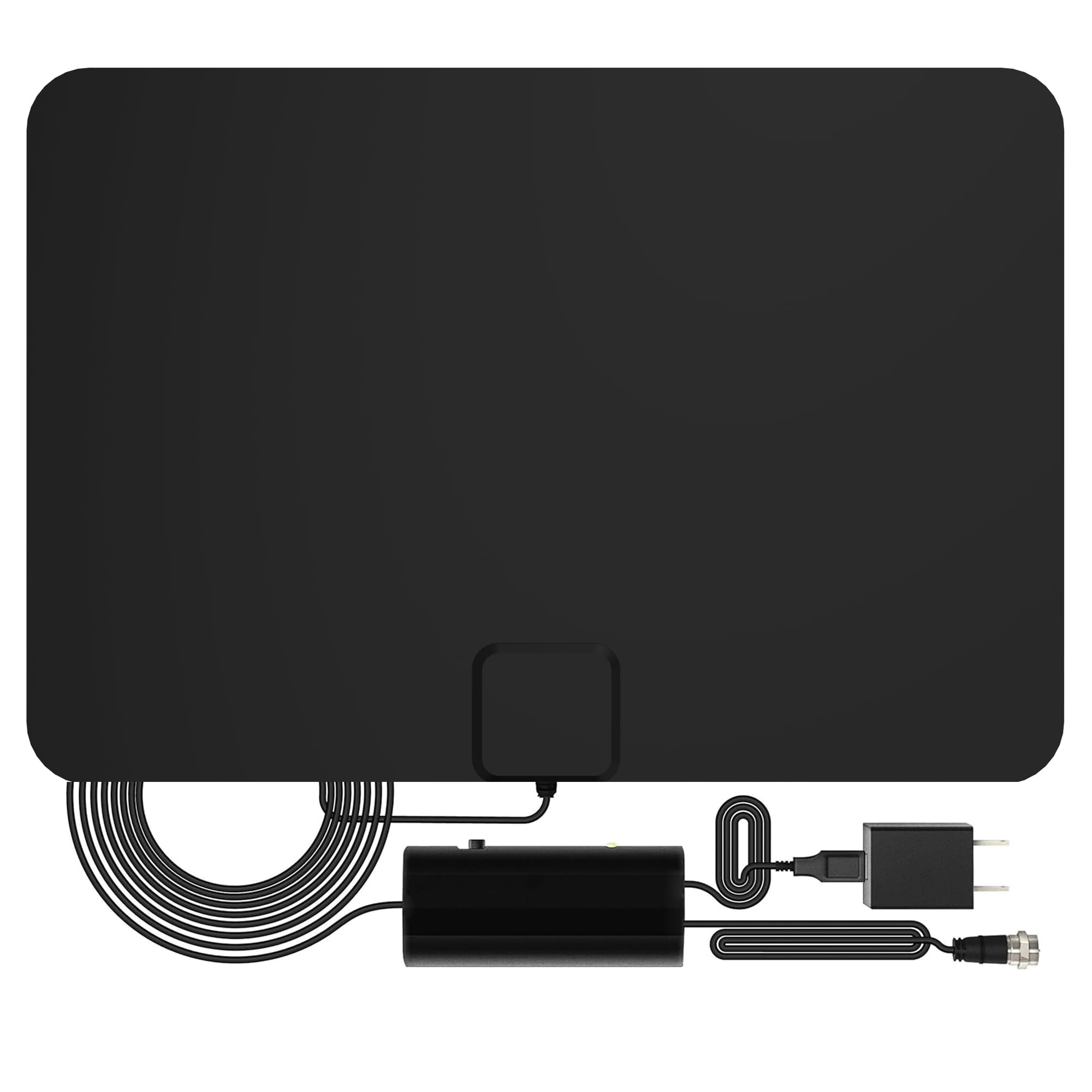 TV Antenna Indoor - Long Range for Local Channels | HDTV Antenna Supports 4K 1080p & Smart TV with Signal Amplifier, 16ft Coax Cable