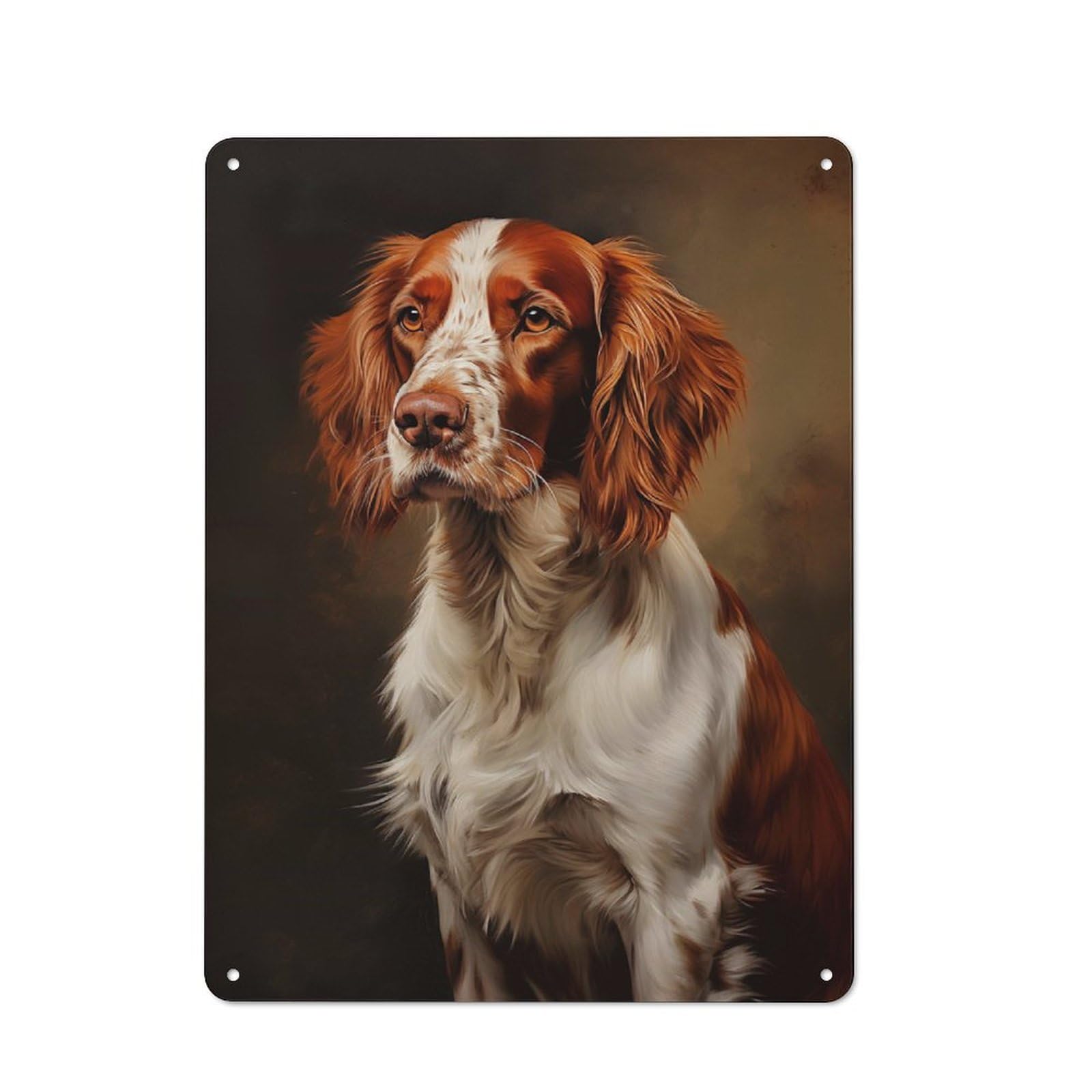 Junmoney Style-13 Vintage Irish Red And White Setter Tin Sign 40X30cm, Shed Wall Plaque For Garage, Workshop, Shed Or Utility Room