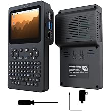 Waveshare Portable Handheld Linux Terminal with 3.5inch Touch Display, 640 480, Optical Bonding, Compatible with Pi 4B/5 Portable Development and Debugging Devices, PocketTerm35-Pi4 Host