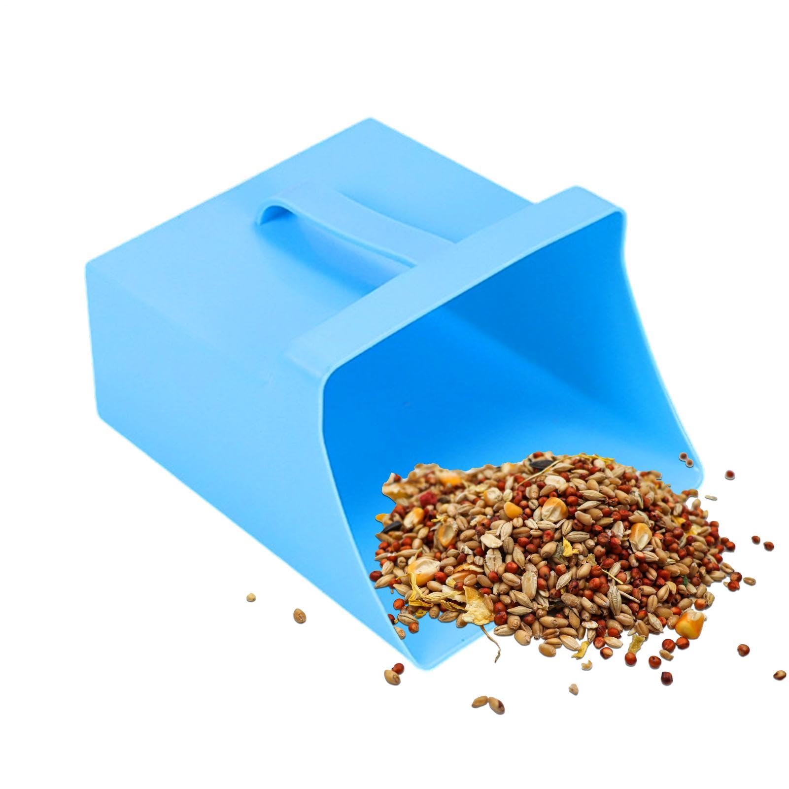 Sessola Per Mangime - 128oz Chiusa Impugnatura | Distributore Semi Polli | Grande Secchio Grano Per Capra Pecora Bovini Bestiame Ristorante Cucina Misurino Industriale