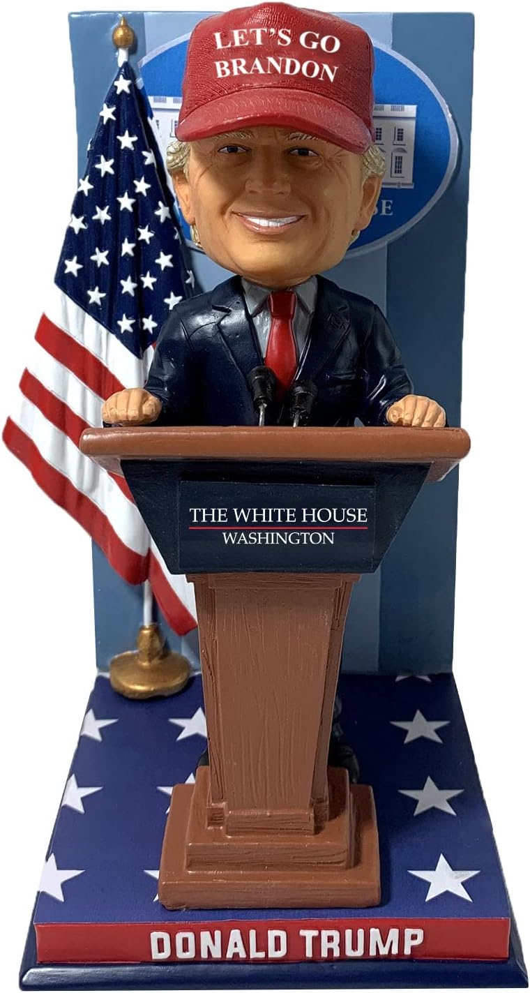 Bobbleheads Donald Trump White House Podium Let's Go Brandon