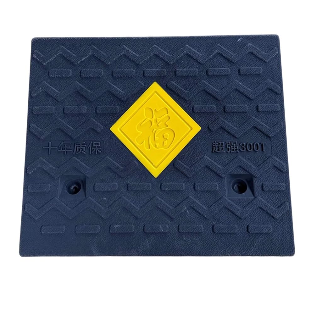 Pełna gumowa rampa krawężnikowa, wytrzymała rampa progowa, rampa samochodowa o udźwigu 300 ton, do przejazdu ciężkich pojazdów(50x40x11cm)