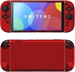 PlayVital for Switch 2 Protective Case with Stand & Thumb Grips, Dockable Hard Shell Grip Cover for Nintendo Switch 2 Accessories, Anti-Scratches Shockproof Case, Solid Color - Matcha Green