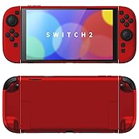 Vista 16 de PlayVital Hard Case for Nintendo Switch 2 with Extra Stand & Thumb Grip Caps Split Design, Dockable Protective Full-Body Shell Cover for Nintendo
