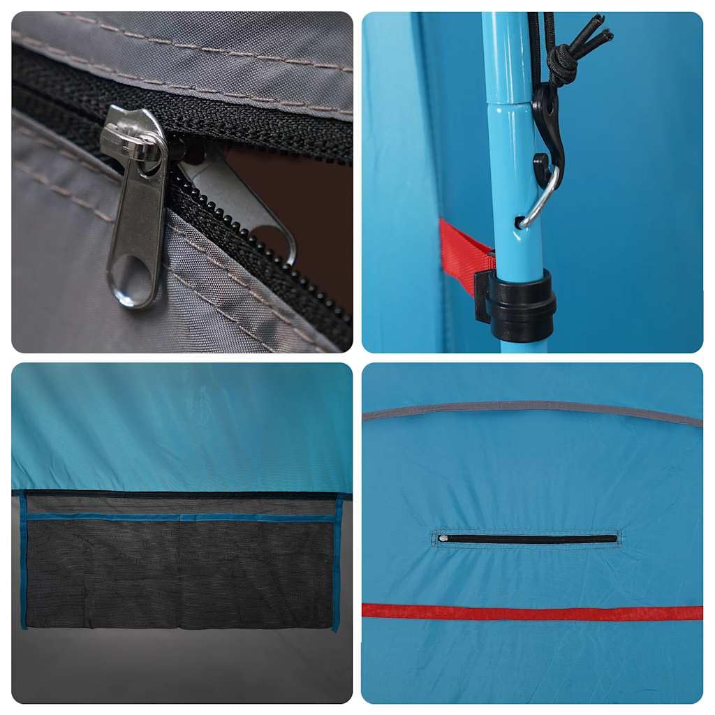 Tenda per WC verde, impermeabile, tenda da campeggio con telo di fondo e ventilazione, leggera tenda per toilette e spogliatoio per trekking, escursioni, festival e famiglie