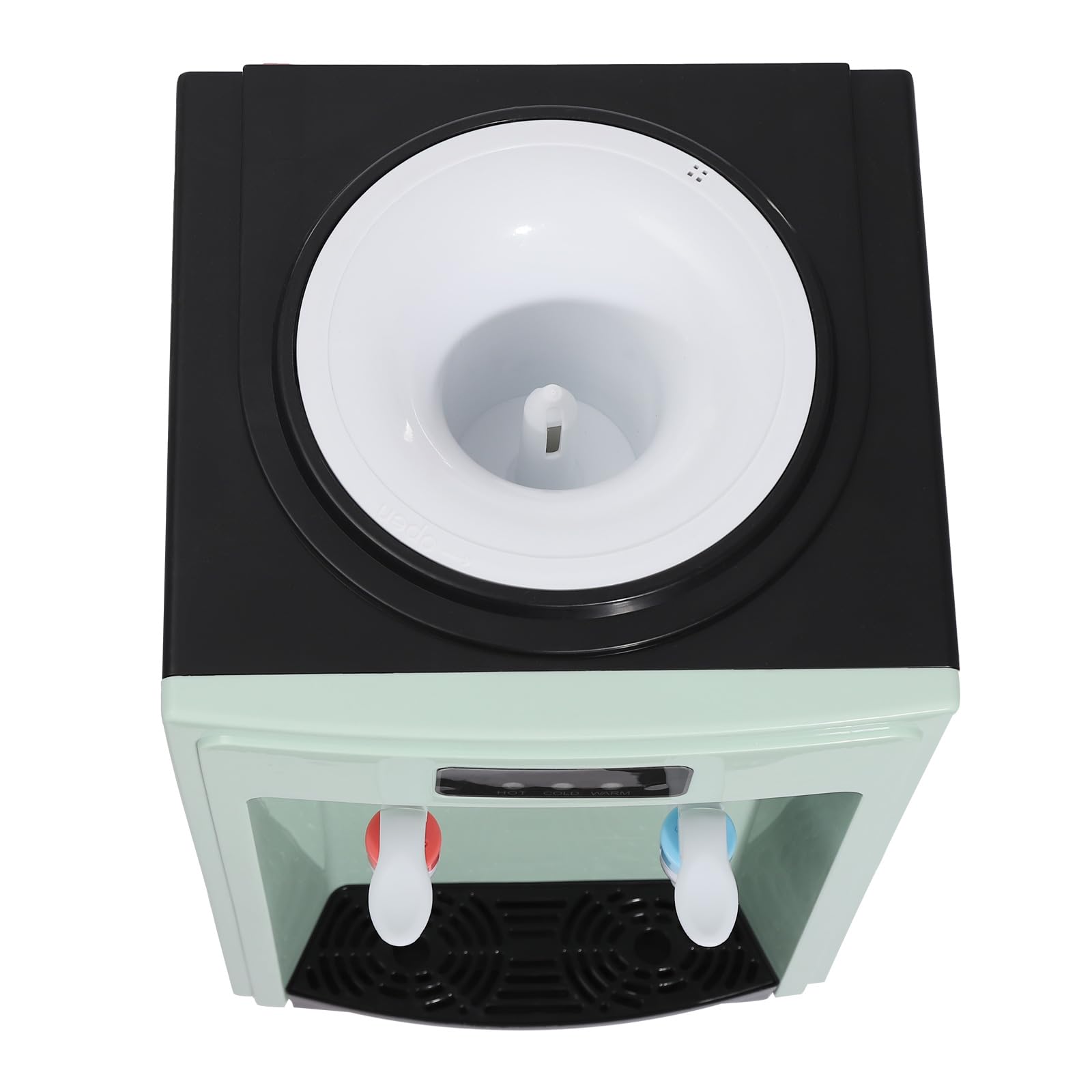 Dispensador de agua caliente eléctrico, 24 x 24 x 36 cm, cubo aplicable de 4,5 a 18,9 L, agua caliente/fría, doble caño, diseño de entrada de agua, dispensador de agua caliente y fría