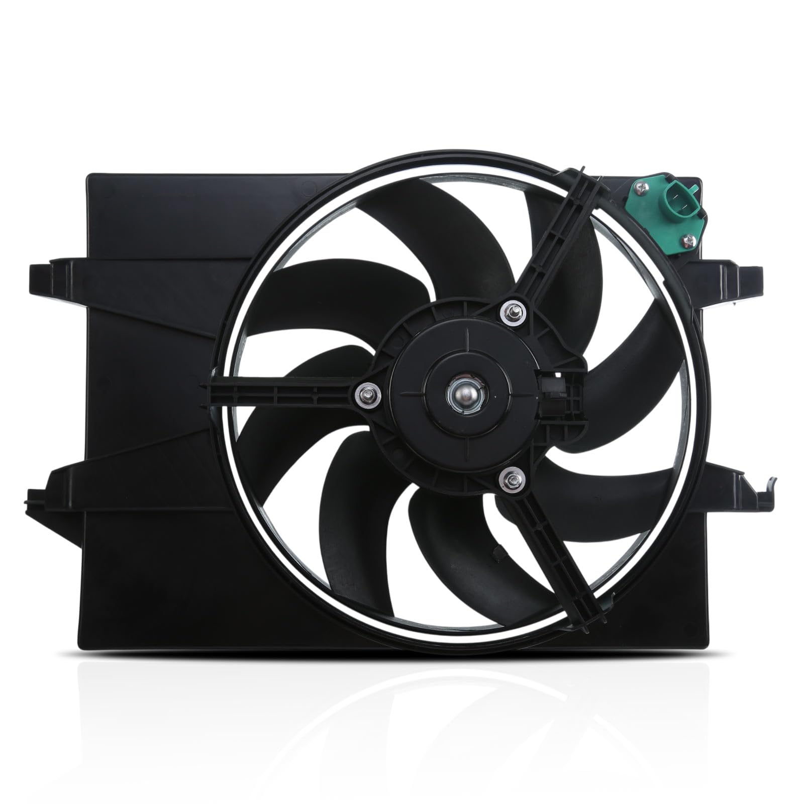 Frankberg Ventilador del radiador Rueda del ventilador Radiador de agua Compatible con 2 DY 1.4 Fiesta V JD JH 1.4 16V Fiesta V JD JH 1.25 16V Fusion JU 1.4 2 DY 1.2 Replace# 2S6H8C607DA,2S6H8C