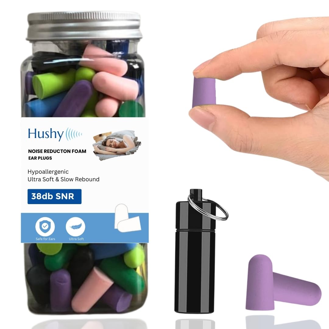 Premium 120-Pack Soft Foam Earplugs for Sleep, Noise Reduction, Study & Travel | Ultra Sof...