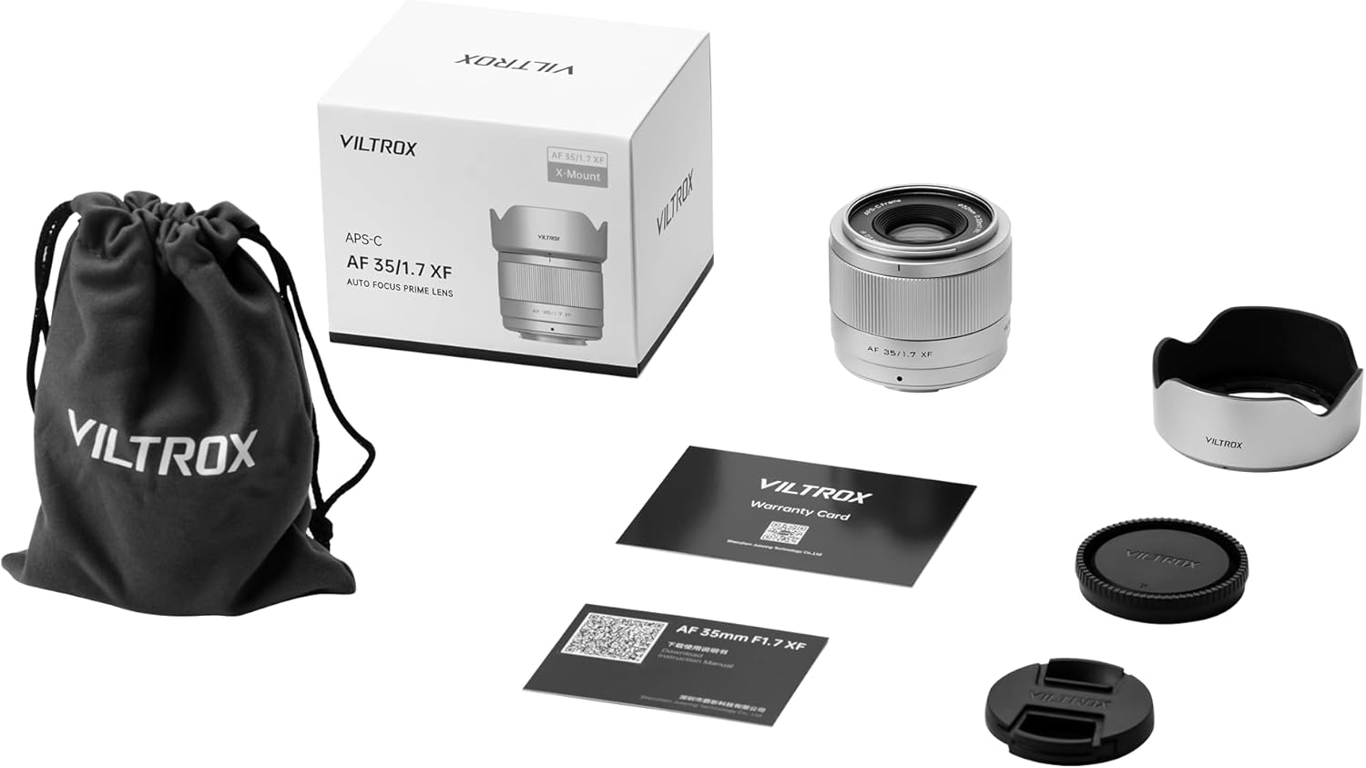 VILTROX 35mm f1.7 Fuji, AF 35mm f/1.7 Air XF for Fuji X-Mount, APS-C Autofocus X Mount Lens for Fuji X-T10 X-T2 X-T20 X-T3 X-T4 X-H2 X-T200 X-T30 X-PRO02 XS10 XS20 X-M5, Silver