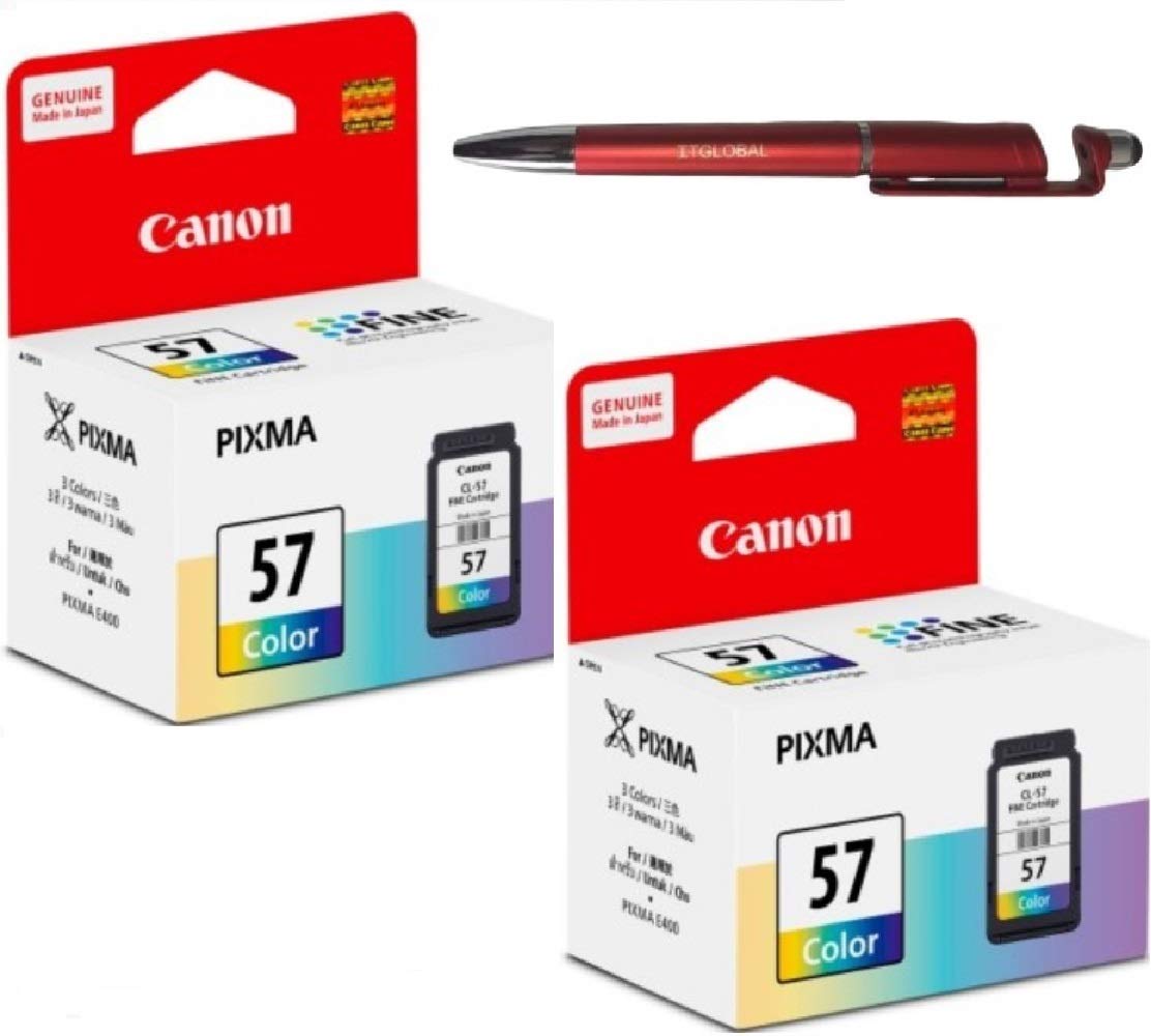 Canon CL 57 Ink Cartridge - 2 Pcs E400 E410 E417 E460 E470 E477 E480 E3170 E3177 E4270 with ITGLOBAL 3in1 Multi-Function Mobile Phone Stand Stylus Ballpoint Pen (B081F84QLB) Amazon Price History, Amazon Price Tracker
