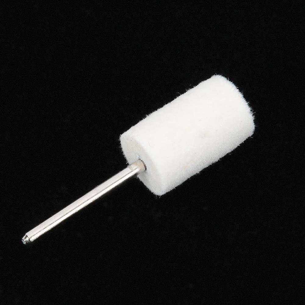 20pcs 2.35mm ruote lucidanti in feltro di lana, gambo lana lucidatura lucidatura mola testa gioielli strumento di lucidatura accessorio per acciaio inossidabile, prodotti in legno