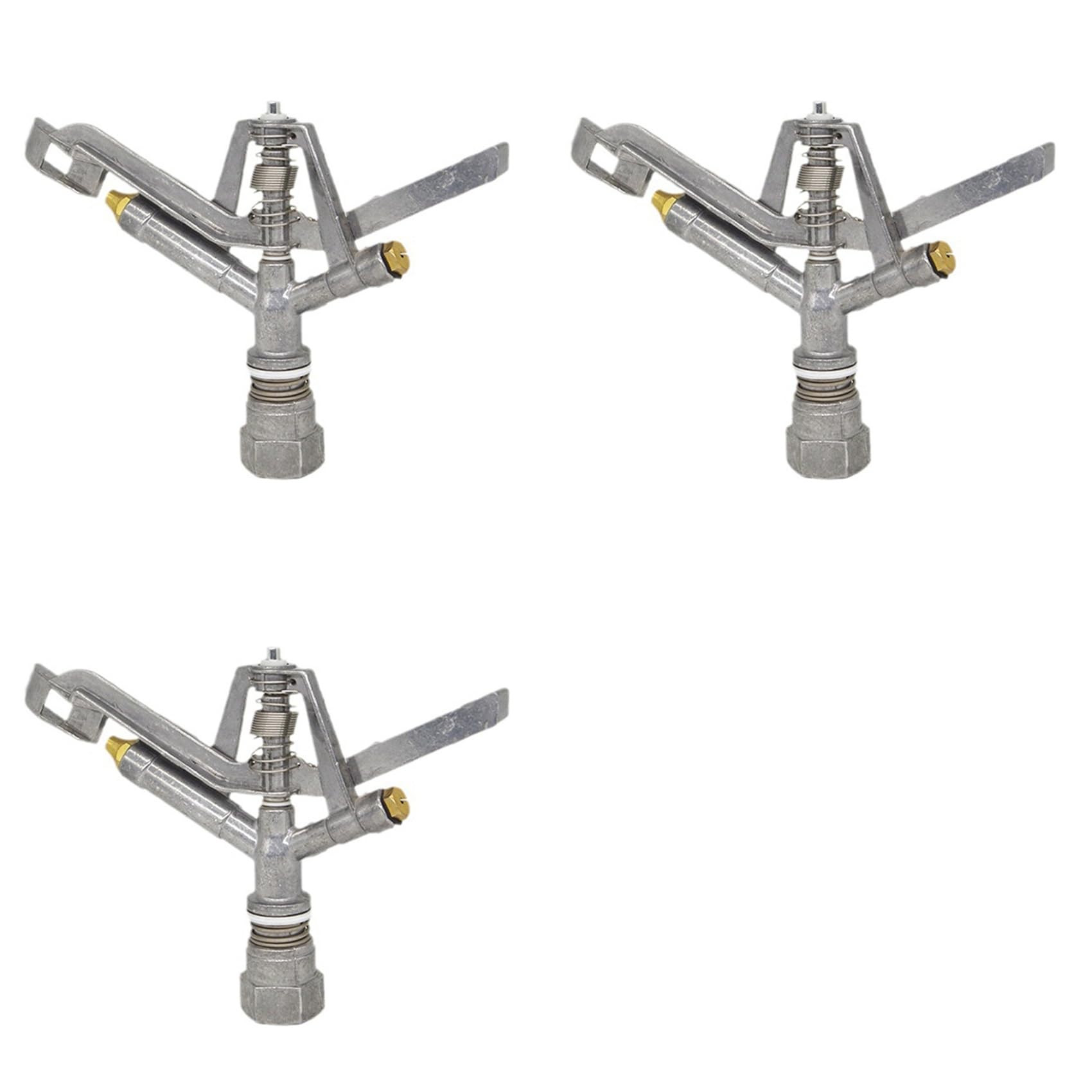 Ctrlzs Women's Light 3X Thread Rotating Rocker Irrigation Sprinkler Metal Nozzle Agriculture Farmland Lawn Automatic