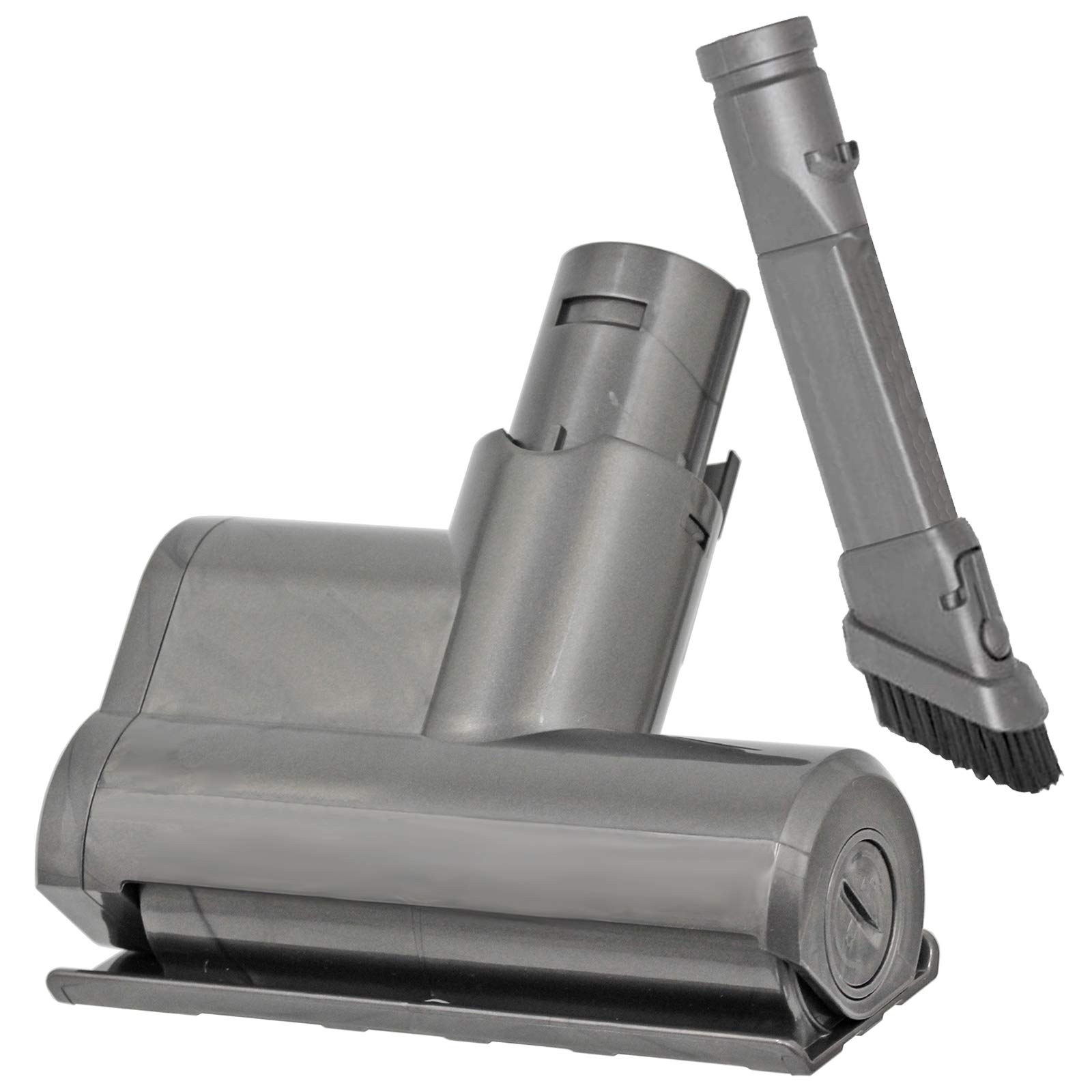 Spares2go Mini Turbine Brush Head + Slim Crevice Tool compatible with Dyson DC59 V6 Cordless Vacuum Cleaner
