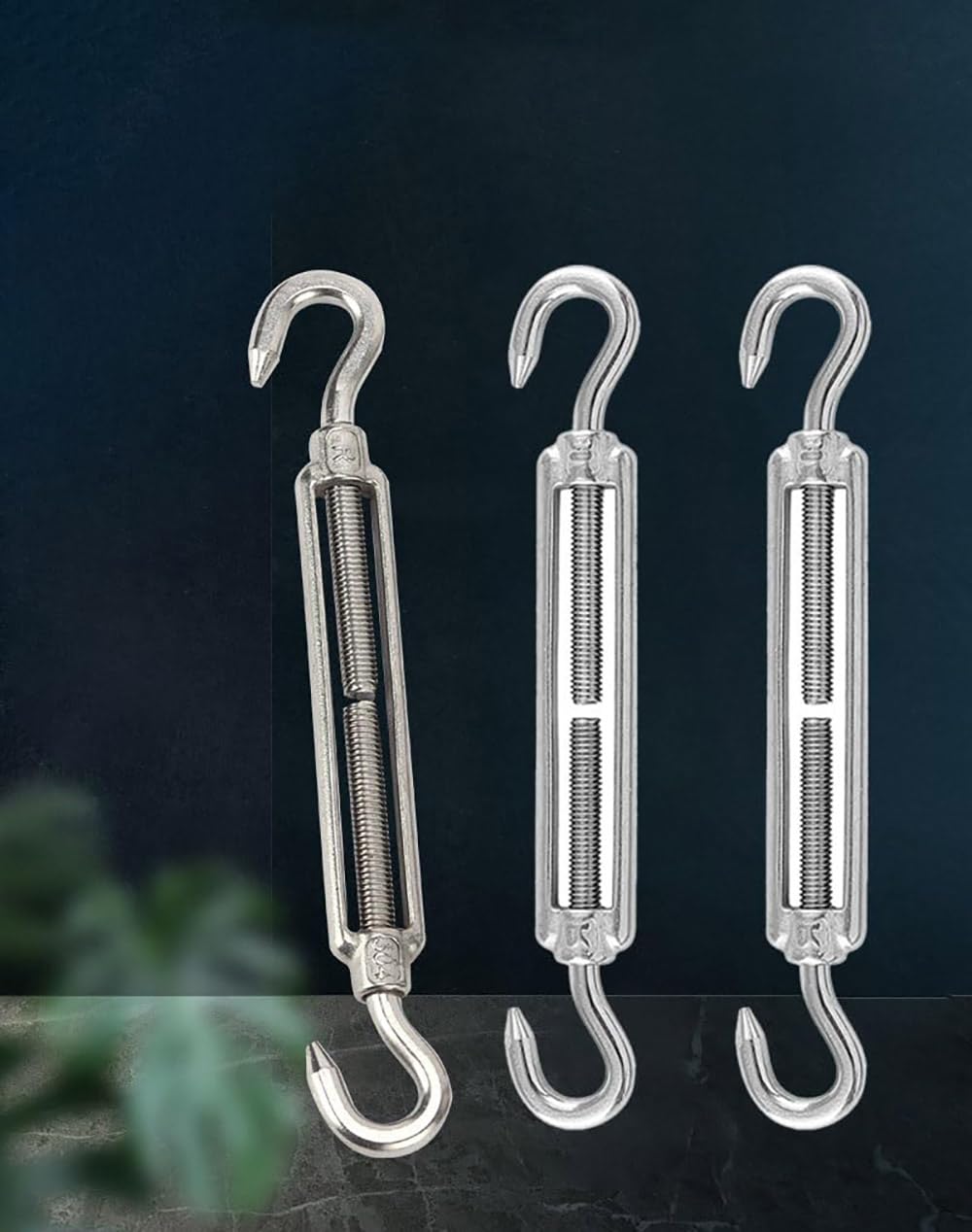 6x Spannschloss Haken CC – 304 Edelstahl, Verstel Produktbild-Vorschau 2