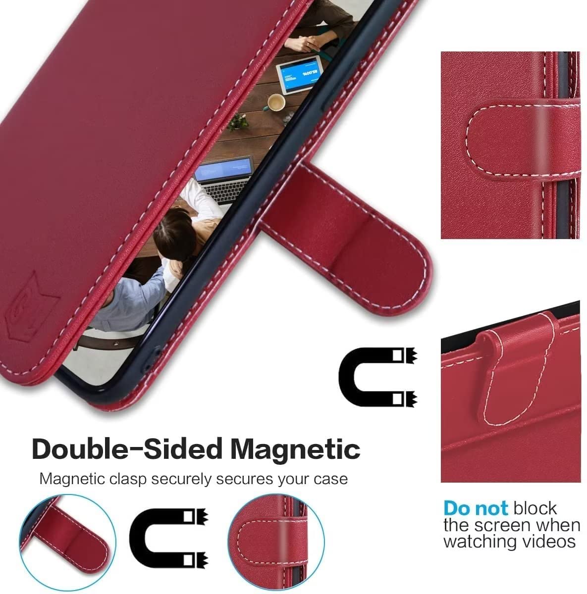 SHIEID Cover per Xiaomi Poco X5 Pro Chiusura magnetica, Xiaomi Poco X5 Pro Custodia in pelle per portafoglio,con funzione di staffa, Flip Cover Wallet for Xiaomi Poco X5 Pro(Blu