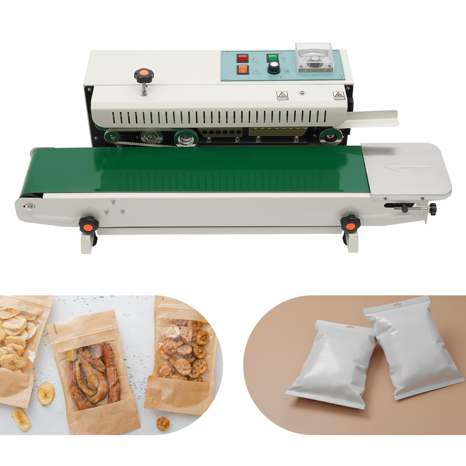 Macchina di sigillatura continua, sigillatrice a nastro, sigillatrice per sacchetti di plastica, sigillatrice orizzontale per sacchetti di plastica