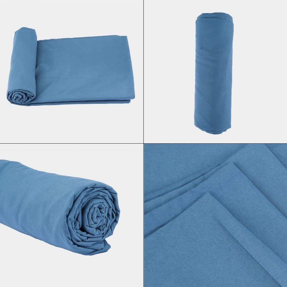 Nvzi Cotton Sleeping Bag Liner Camping Sheets Camping Travel Bed for Youth Outdoor Picnic Travel Sheet for Travel, Youth Hostels, Picnic, Planes, Trains (Blue, 83