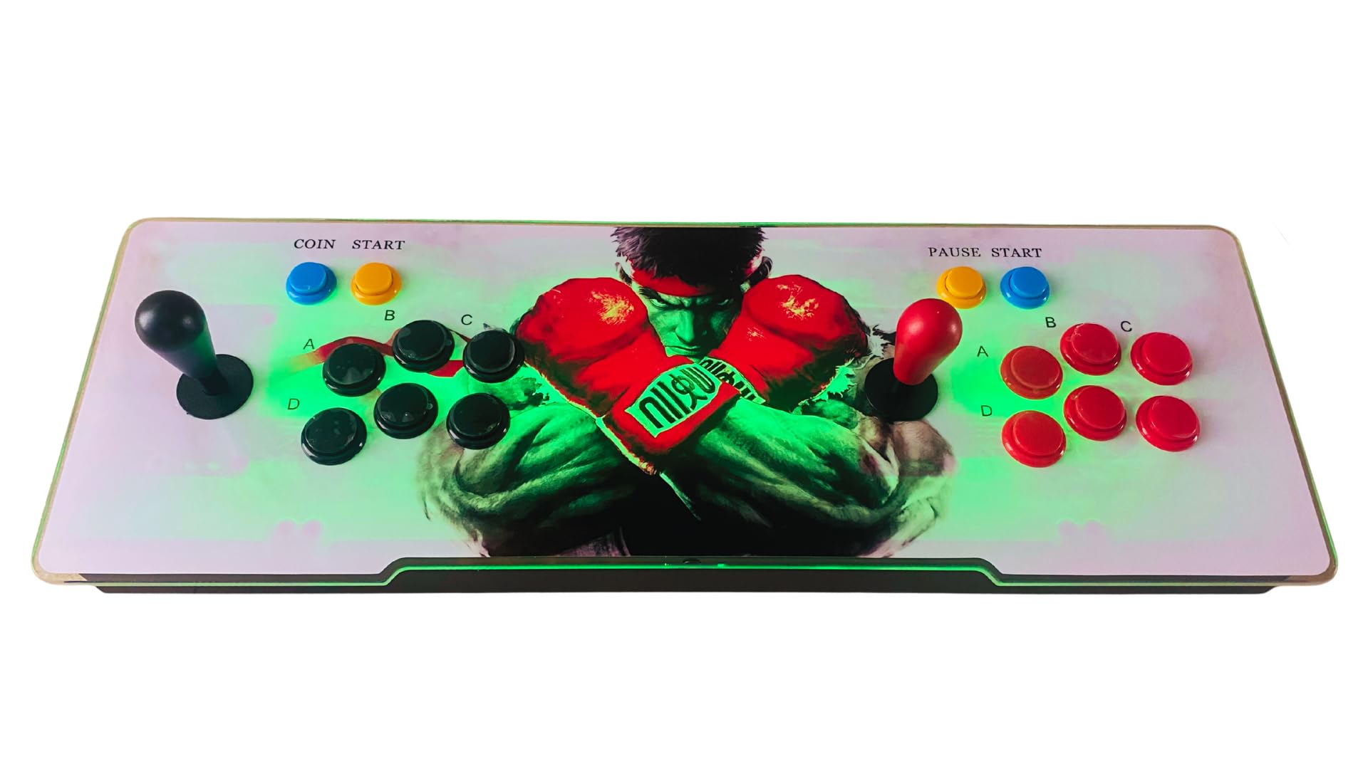 Consola Arcade con 28000 Juegos Retro y Juegos 3D con LED Que cambian de Color y Sistema de Sonido y joysticks ovalados