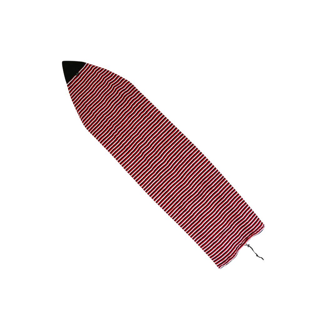 Inzopo 6ft / 7ft Surfboard Shortboard Stretch Sock Cover Surf Board Thruster Protective Day Bag Lightweight Red Black Striped 7ft