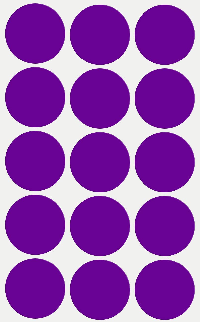 Royal Green Dot Stickers for Labeling and Inventory Color Coding Circle Labels in Purple 30mm (3cm) 225 Pack