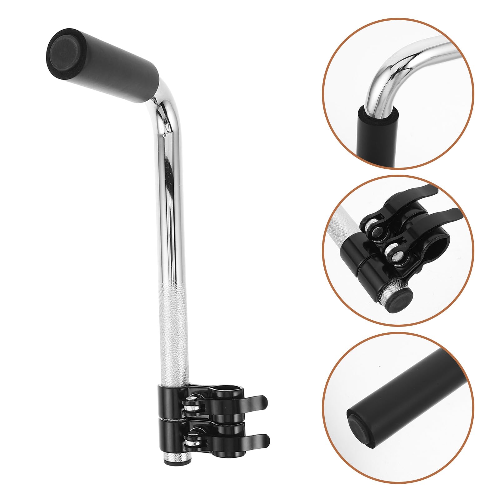 Anneome 2 unidades de acero inoxidable para silla de ruedas, alargador de mango ligero y estable para adultos con cierre rápido, ergonómico, para personas mayores, accesorios para sillas de transporte