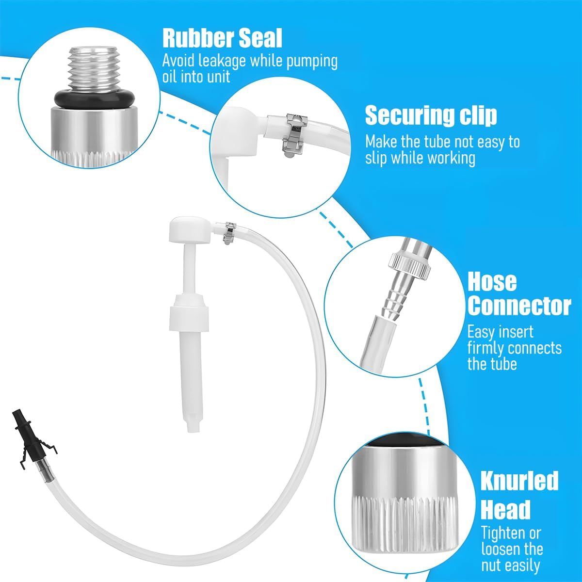 Car Transmision Fluid Pump Kit, Multi-Purpose Vehicle Brake Fluids Transfer Pumps with 3rd Hand Adapter, Automotive Gear Oil Transfer Extractor Kit, Universal for SUV RV Truck