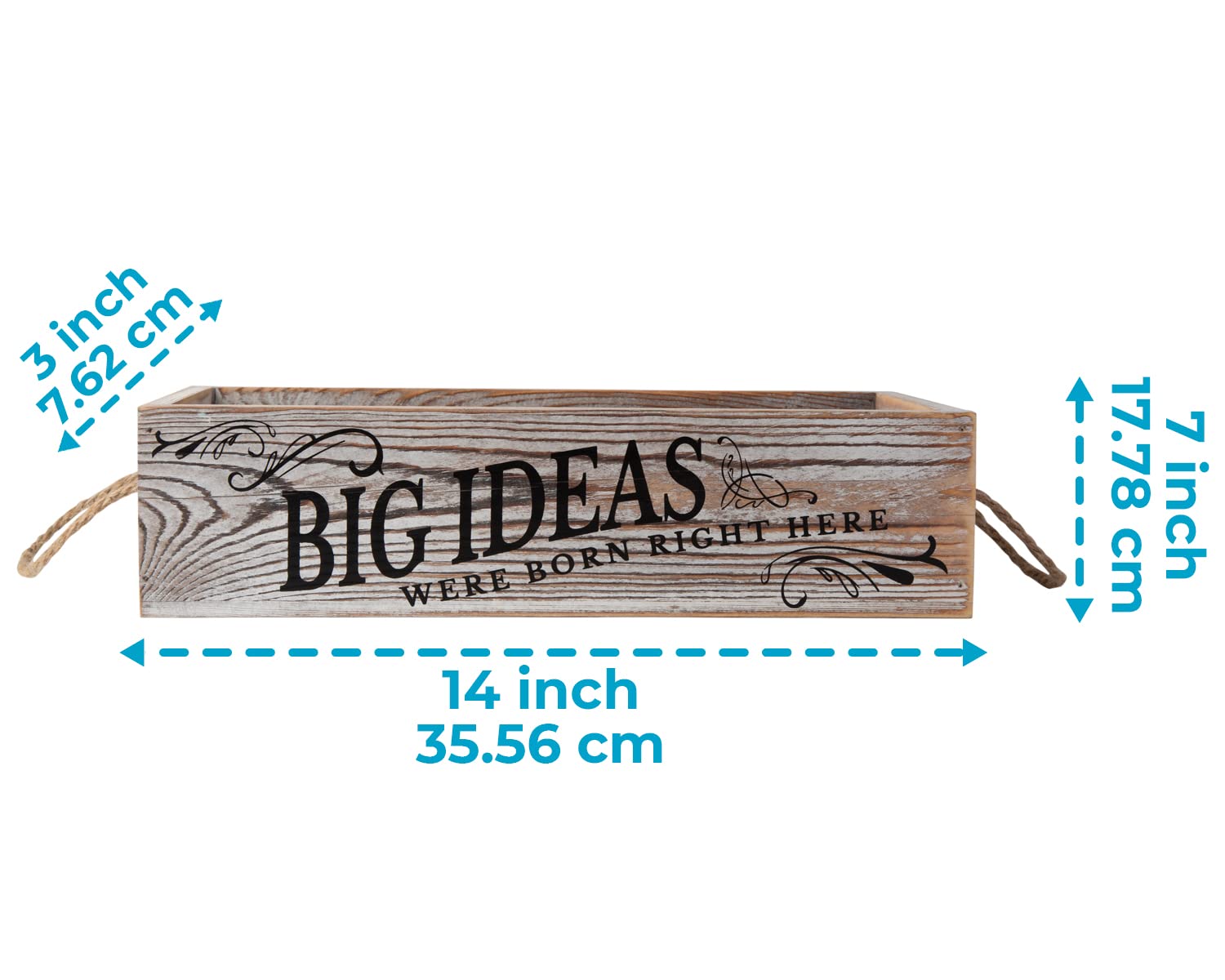 Farmhouse Badezimmer-Dekorbox – Rustikale Aufbewahrung Für Toilettenpapier, Mit Lustigen Sprüchen, Aus Paulownia-Holz & Seilgriff