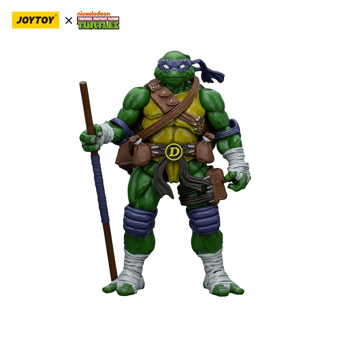JOYTOY 1/18 Scale TMNT-Donatello Action Figures, 10.6cm, Poseable Joints and Detachable Weapons - Image 2