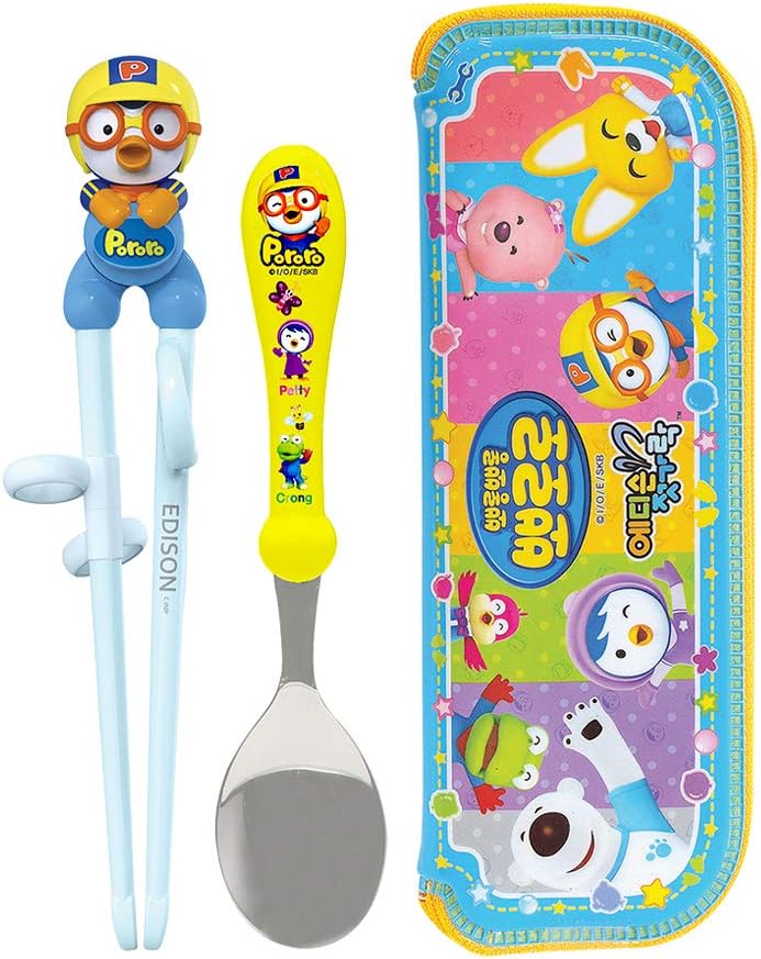 Children Cheater Training Chopsticks & Spoon set Penguin
