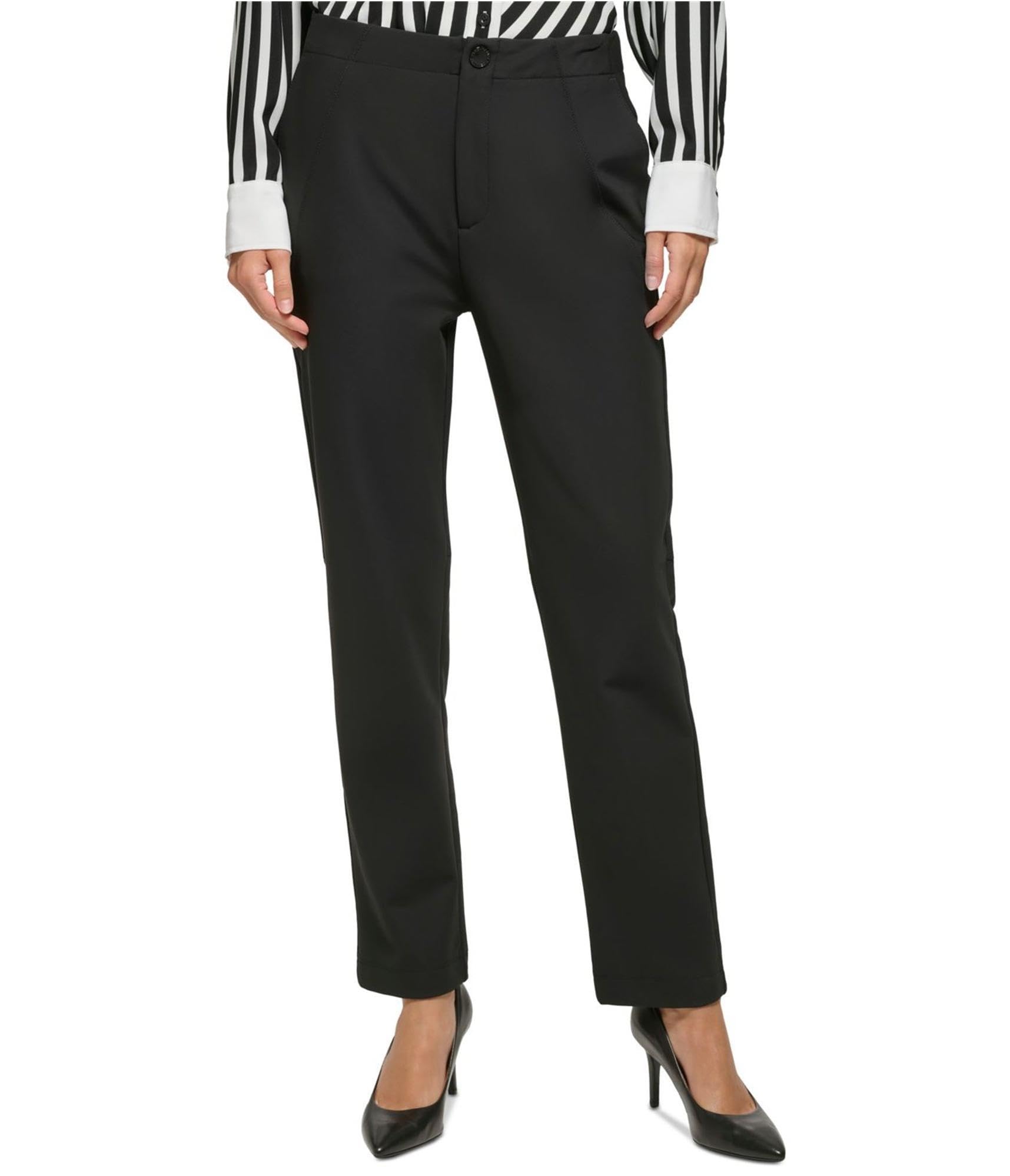 KARL LAGERFELD Womens Compression Dress Pants Black 2