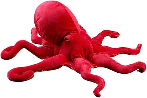 FRANKIEZHOU Pulpo de peluche rojo de 17.72 pulgadas, juguete de peluche realista de pulpo, juguete suave, juguetes para niñas, regalos para niños,