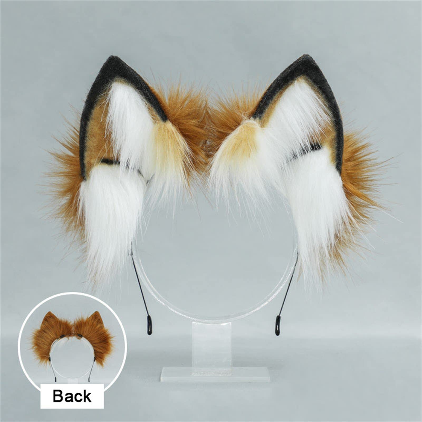 TSHAOUN Costume de renard 4 pièces avec oreilles de renard noires : bandeau, queue, gants d'animal pour enfants et filles, déguisement de renard pour enfants et adultes, costume d'Halloween, spectacle TSHAOUN Costume de renard 4 pièces avec oreilles de renard noires : bandeau, queue, gants d'animal pour enfants et filles, déguisement de renard pour enfants et adultes, costume d'Halloween, spectacle
