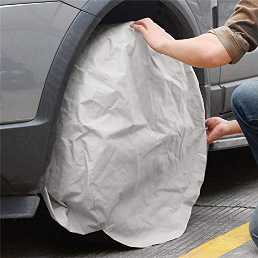 Lntyq Lot De 4 Housses De Pneu De Voiture En Tissu Oxford Sac De Rangement Etanche Housse De Pneu De Voiture 65 X 37 Cm 85355268