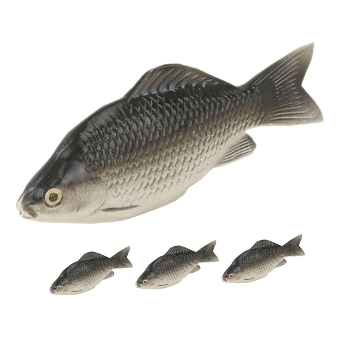 Amazon | Gogogmee 本物そっくりの黒い魚の模型 4個 で持ち運び可能な